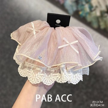 🥇韓國浪漫少女芭蕾輕紗裙襬蕾絲馬尾蝴蝶結水鑽夾髮夾子新款裙襬夾