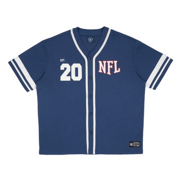 NFL 球衣 藍色 寬版 短袖 襯衫外套 中性 2525142180