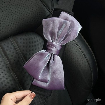 汽車安全帶護肩套可愛女神夏季蝴蝶結加長防勒一對網紅車載內飾品 O6FT