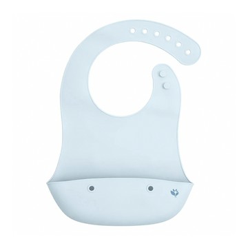 美國 green sprouts 小綠芽 - 矽膠立體圍兜/防掉落食物袋單入組-蒂芬尼藍