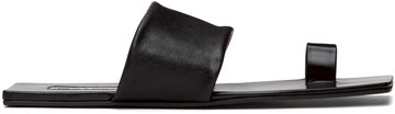 Jil Sander 黑色 Square Toe 凉鞋