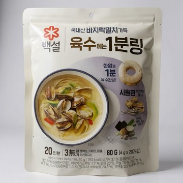 【韓國 BAEKSUL】1分鐘高湯塊 (육수에는 1분링) 蛤蜊 + 鯷魚