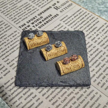 【玫瑰花】耳環  情人節禮物