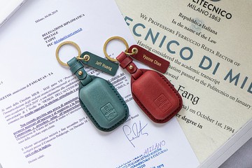 SUZUKI鈴木汽車植鞣皮燙金鑰匙套/SWIFT