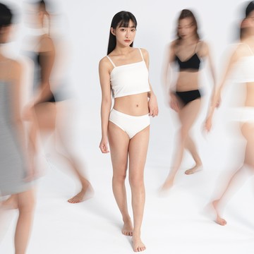 Bra Top涼感細肩平口短版背心-白色