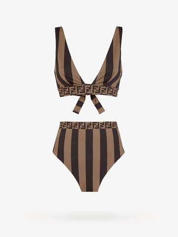 Lycra® pequin brown bikini - FENDI - gender_Woman