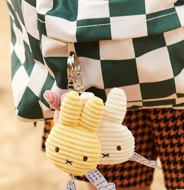 荷蘭 Bon Ton Toys | Miffy 米飛 燈芯絨 鑰匙圈 10cm