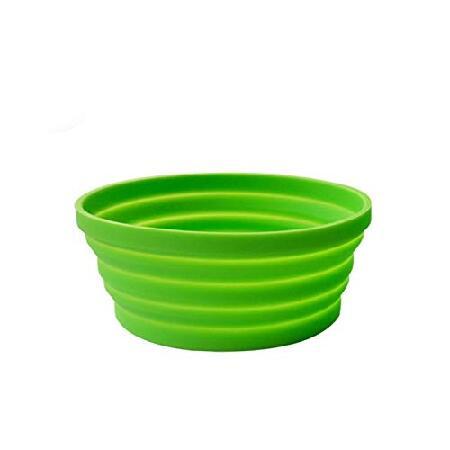 Ecoart Silicone Expandable Collapsible Bowl for Travel Camping Hiking GreenS