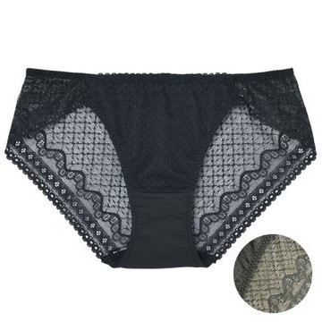 une nana cool-無鋼圈364系列 M-L中低腰三角褲(墨綠) US1510LB