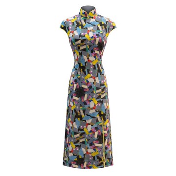 【百衲衣】香港藝術館IP聯乘經典真絲長衫|國潮港風新中式