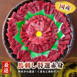 国産 馬刺し 赤身 ブロック肉 約10人前 計500g (50g×10) くまもと食彩の力 馬肉 おつまみ