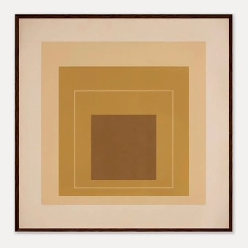 Homage to the Square(Autumn Squares)| Josef Albers - 銀色鋁框-大尺寸