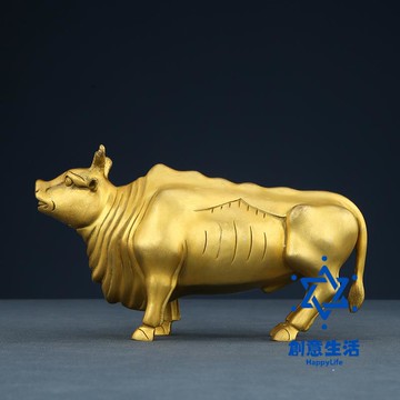免運 公司貨 黃銅五牛圖擺件 福運生肖吉祥物 新居開業送禮佳選 可開發票 全館六折 工廠現貨直銷 新品特價 KTZL0103