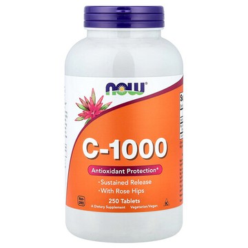 NOW Foods, C-1000，250 片