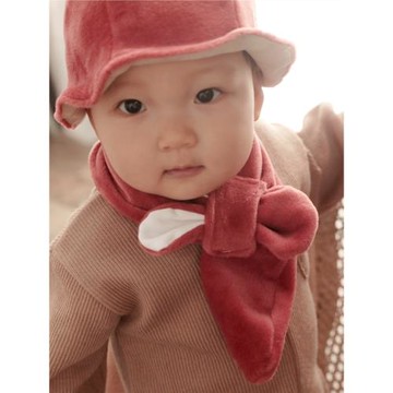 韓國嬰兒圍巾秋冬保暖長條毛絨圍脖新生兒可愛男女寶寶兔耳朵脖套