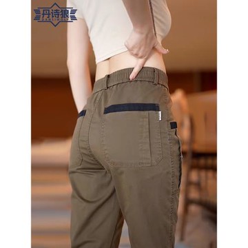 男士彈力休閑褲男2025新款男褲夏季工裝褲子男款潮流百搭直筒長褲