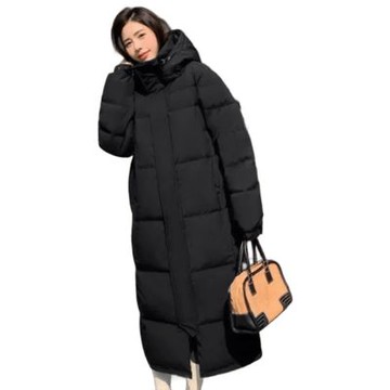 [巴黎精品] 現貨+預購 頂級真羽絨外套貉子毛領90%鴨絨羽絨衣秋冬上衣大碼休閒女裝-連帽防寒長版a1mj37