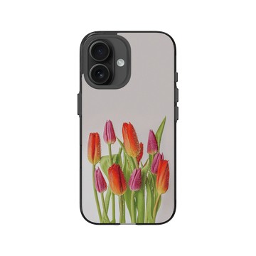 iPhone 16 Clear (相機按鈕) 酷墨灰 - Joe Horner - Tulips 鬱金香