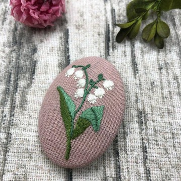 刺繡襟針 鈴蘭
