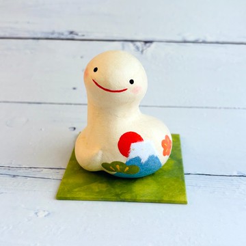 開運蛇-富士山-和紙製-生肖吉祥物(蛇年)重生招財長壽