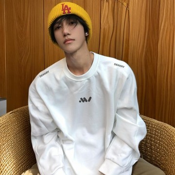【2026新款長袖】23號街區美式小衆字母印花重磅長袖T恤男秋ins潮牌帥寬鬆百搭上衣