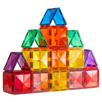 mideer 多彩透光磁力片補充包 3歲以上 20片  暖色  1盒