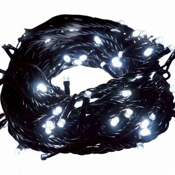 MODACore 摩達客 LED燈串 聖誕燈 100燈 附控制器 營造聖誕溫暖氣氛 高亮度低熱量長壽命 低耗電  白光 + 黑線  1組