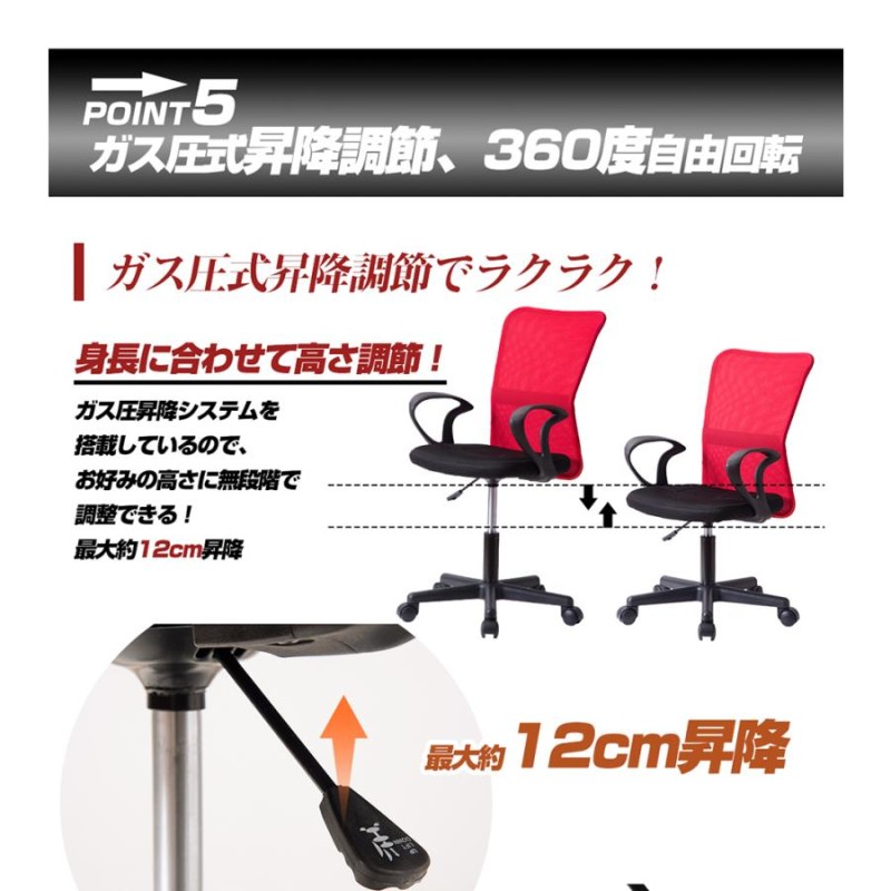 全品5%OFF利用中☆累計7万台出荷！オフィスチェア メッシュ ワーク