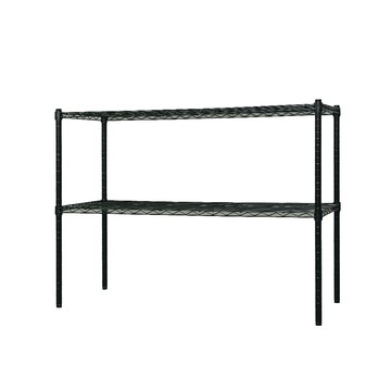 【dayneeds】荷重型 120x45x90公分 二層波浪架 黑色