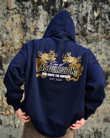 Loong-Y02  雙龍昇華內刷毛帽T