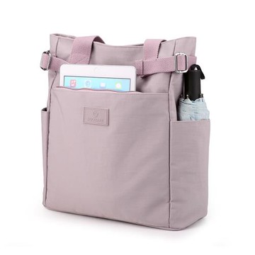 大容量通勤帆布包單肩大包包女包尼龍布袋手提包學生補課包自習包