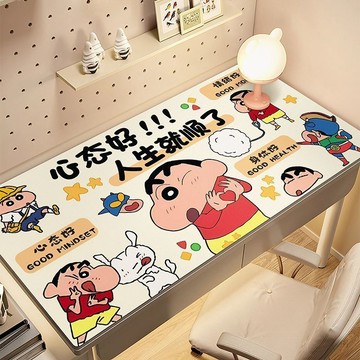 【滿額免運】書桌桌墊 耐髒書桌墊蠟筆小新卡通桌布 防水防刮可擦洗學生專用 書桌墊 宿舍電腦辦公桌墊 學生學習桌墊 辦公室