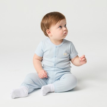 【CHIC BASICS系列】短袖前開包屁衣 -2入