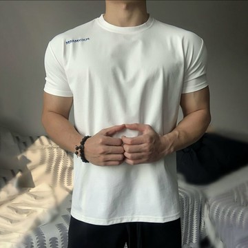台灣出貨 潮牌百搭春夏3.0簡約戶外健身速幹打底高彈透氣修身網眼短袖T恤男生上衣短袖上衣體育生衣服