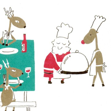 聖誕卡-2019聖誕明信片12號 : 聖誕大餐 Christmas Feast