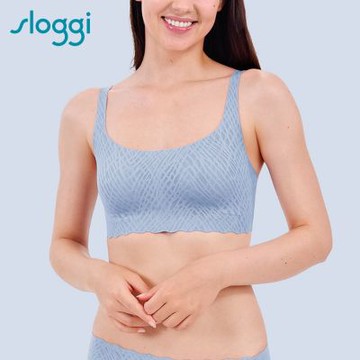 sloggi-ZERO FEEL BLISS零感蕾絲雅致系列U領背心式內衣 灰藍