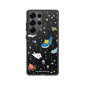 Galaxy S25 Ultra Clear 酷墨灰 - 懶散兔與啾先生 Lazy Rabbit and Mr.Chu - 海洋