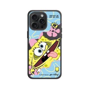 iPhone 15 Pro Max SolidX 黑 - 海綿寶寶 SpongeBob - 搞笑海綿