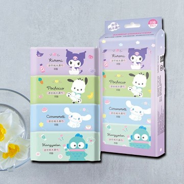 ONEDER 旺達棉品 三麗鷗 超 純水 嬰兒 迷你 濕巾 (8抽X8包) 濕紙巾 【好物底家】DS029158 !
