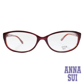 【ANNA SUI 安娜蘇】經典薔薇造型眼鏡-紅色(AS620-209)