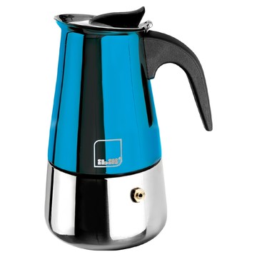 ibili 不鏽鋼摩卡壺 2杯  跑車藍  1個