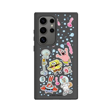 Galaxy S24 Ultra SolidSuit 黑 - 海綿寶寶 SpongeBob - 比奇堡貼紙款