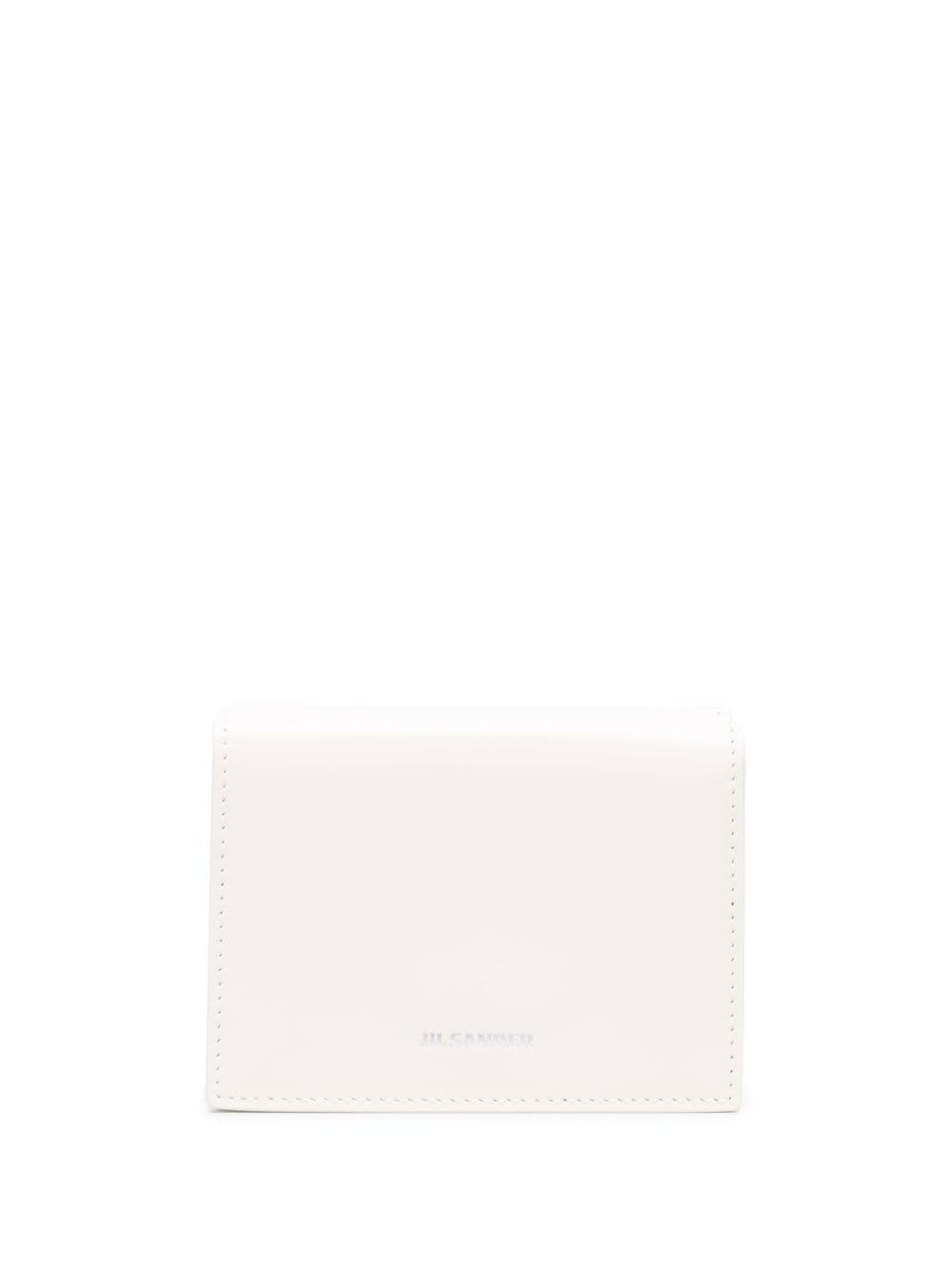 Jil Sander - logo-print coin purse - women - Calf Leather - One Size - White