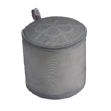 小閨祕 竹炭抗菌內衣洗護袋柱型  細緻流水網  拉鍊防護套  高強度車縫  灰色  1個