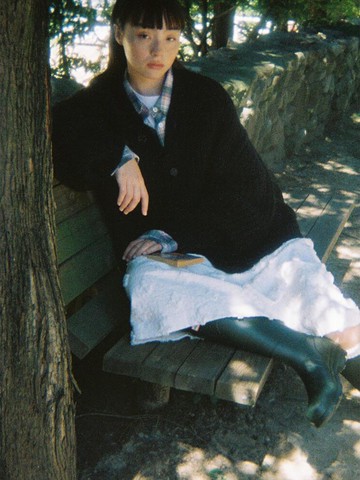 Plumpy Knit Cardigan Black (TA4X5AA015)