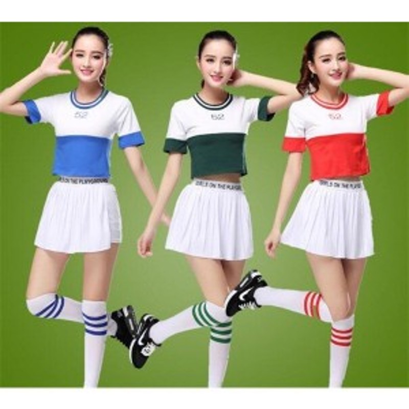 ジャクパ　チアリーディング　ユニホーム　ウェア ☆美品☆ジャクパ チア ユニホーム ポンポン 115〜135cm 7点