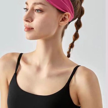 2025新款運動發帶男女吸汗瑜伽健身頭帶止汗帶頭巾跑步導汗束發帶