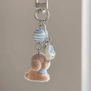 【新品臺出】泰迪寶寶動物樂園植絨手機鏈鑰匙扣掛件手機鏈掛飾書包飾品禮物手機繩手機吊繩手機掛繩短