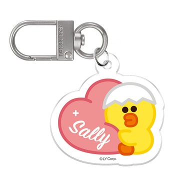 【正版授權】LINE FRIENDS MINI-莎莉抱抱愛心鑰匙圈