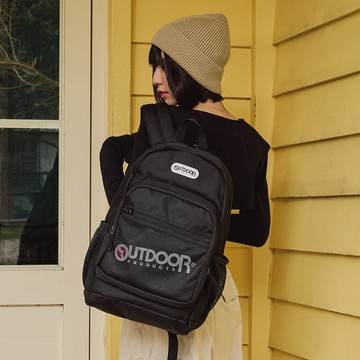 【OUTDOOR】率性學院-14吋電腦後背包-黑色 OD211021BK
